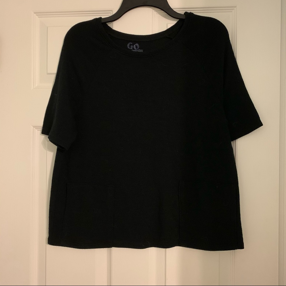 black sweater tee